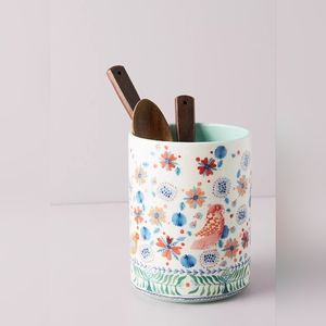 Anthropologie Annevieve Utensil Jar NEW